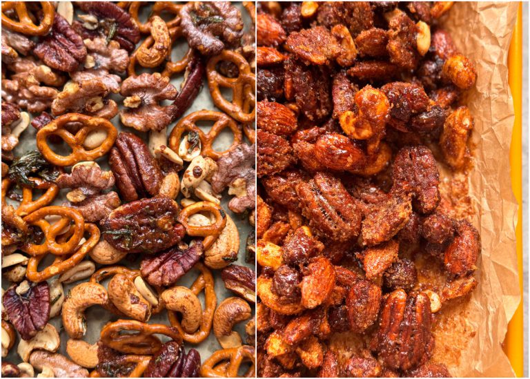 אגוזים מתובלים מקורמלים לאירוח