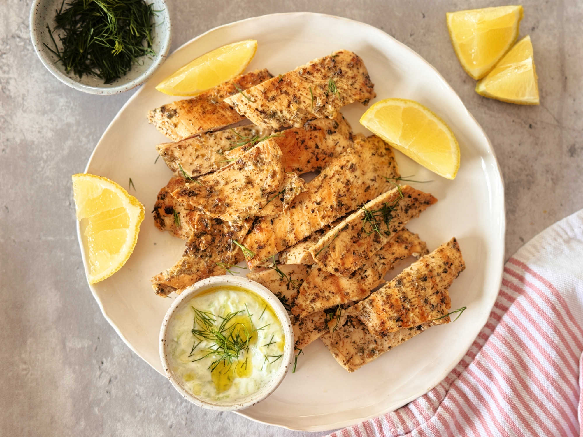 עוף במרינדה יוונית לימונית